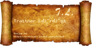 Trattner Lóránt névjegykártya